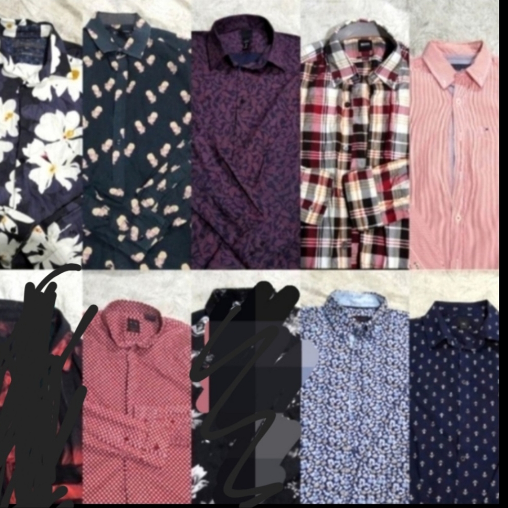 Men's Button Down Shirts Bundle of 7